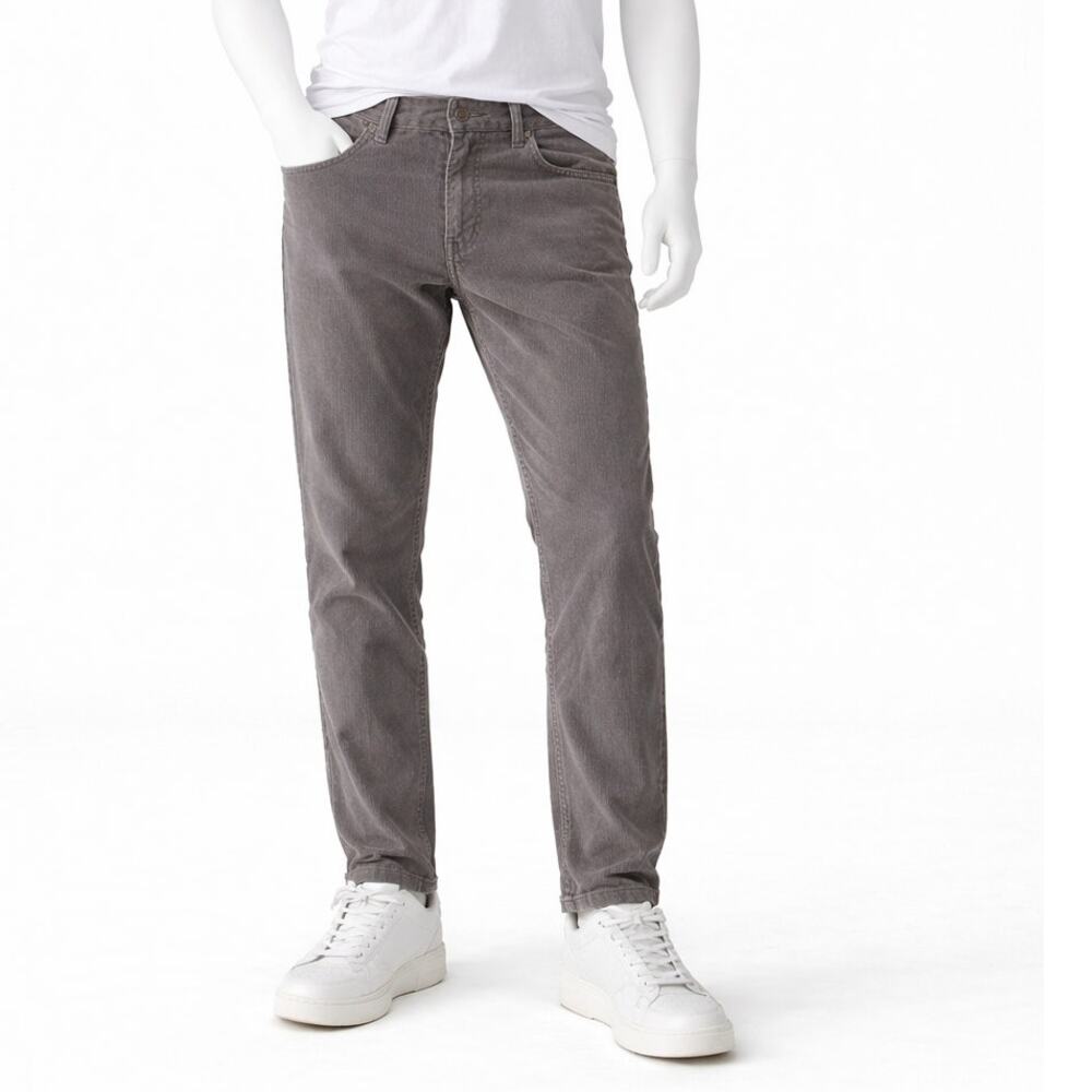 7 Diamonds Clifton Slim Straight 36x30 Gray Corduroy Pants Mens designer modern